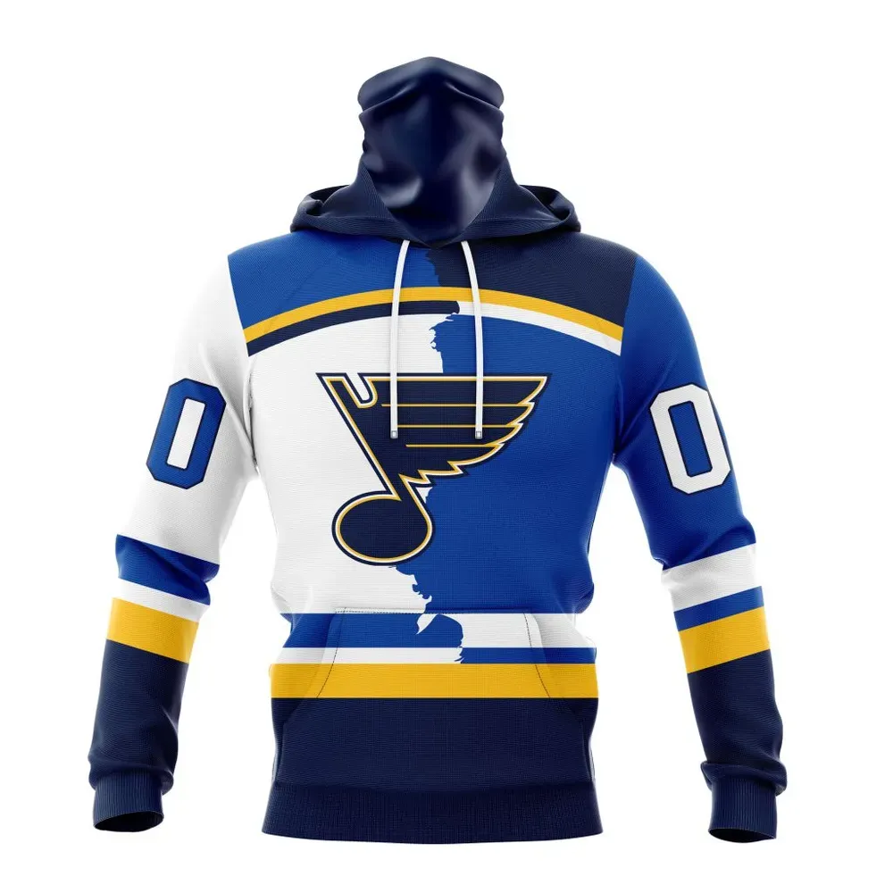 NHL St. Louis Blues Personalize Home Mix Away Kits Mask Hoodie