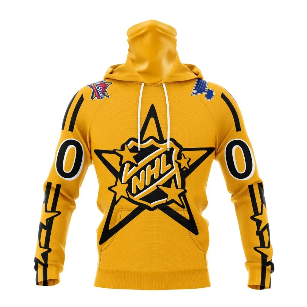 NHL St. Louis Blues Personalized 2024 NHL All-Star Game Mask Hoodie