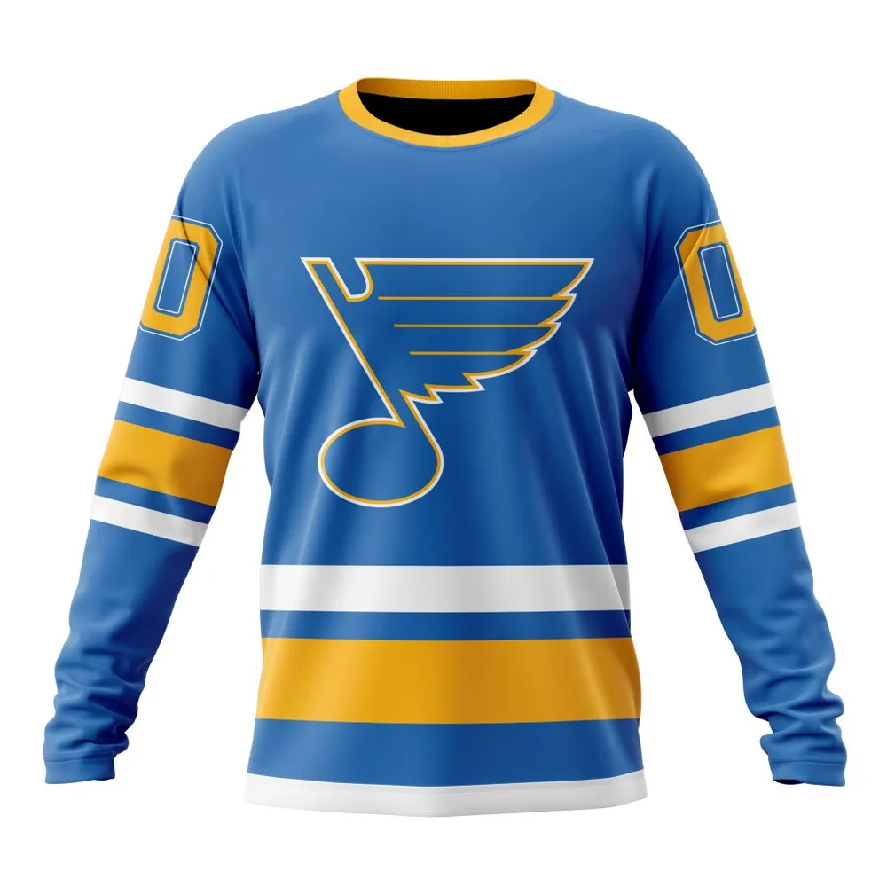 NHL St. Louis Blues Personalized Alternate Kits Long Sleeved Sweatshirt 