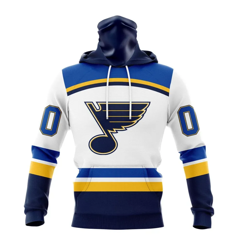 NHL St. Louis Blues Personalized Away Kits Mask Hoodie