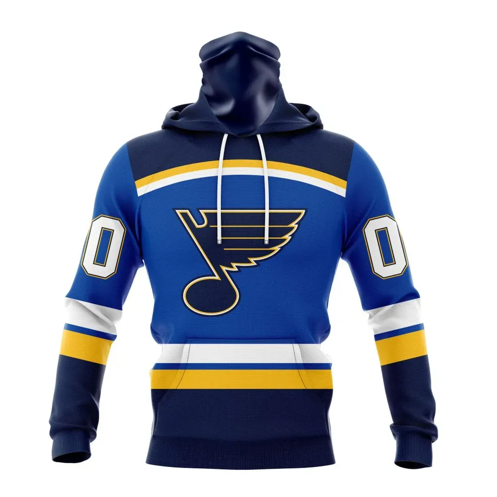 NHL St. Louis Blues Personalized Home Kits Mask Hoodie