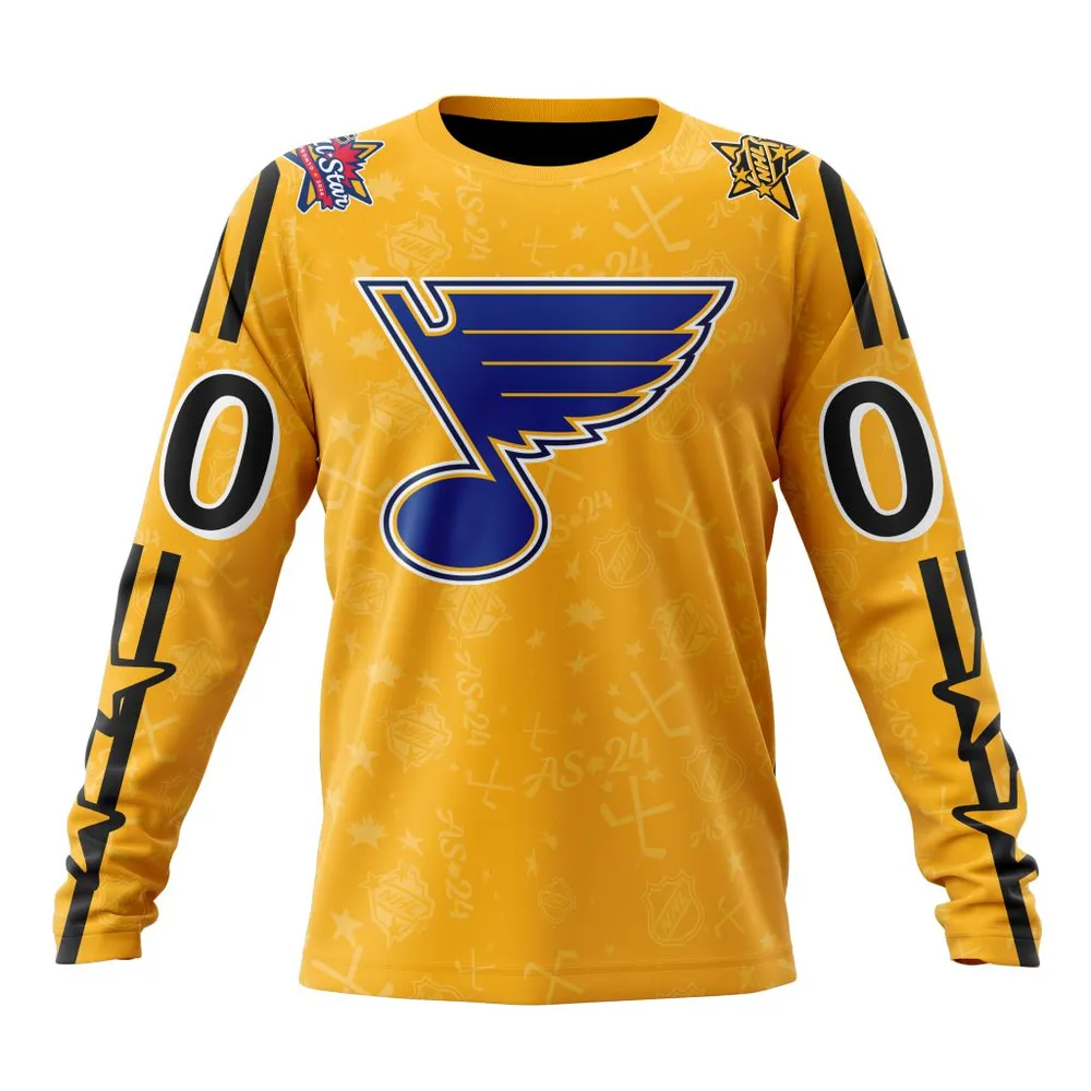 NHL St. Louis Blues Special 2024 All-Star Game Design St2401 Long Sleeved Sweatshirt 