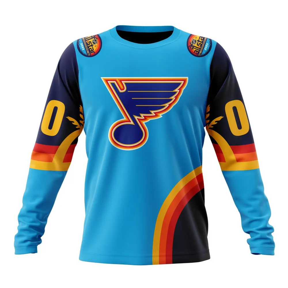 NHL St. Louis Blues Special All-Star Game Design With Atlantic Ocean Long Sleeved Sweatshirt 