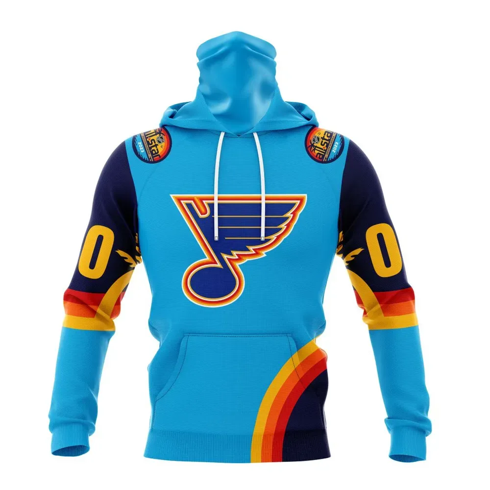 NHL St. Louis Blues Special All-Star Game Design With Atlantic Ocean Mask Hoodie