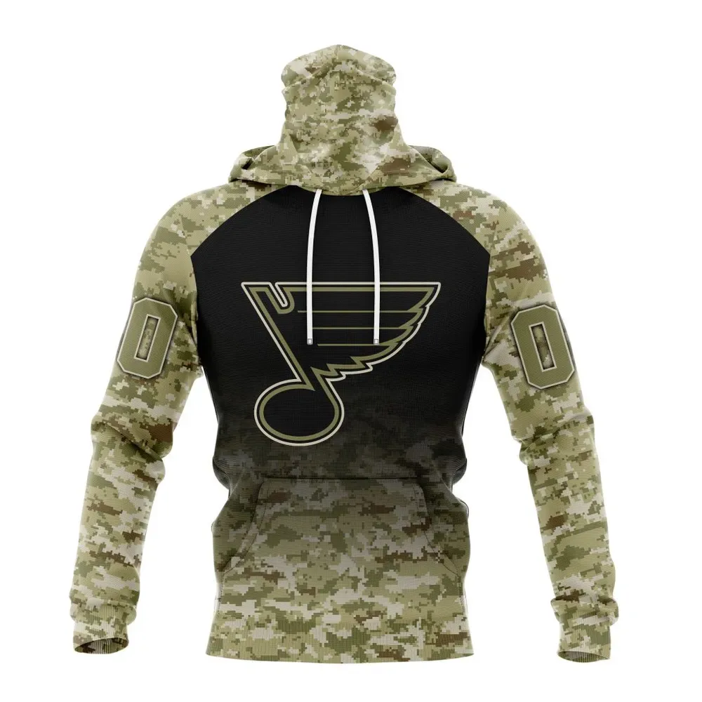 NHL St. Louis Blues Special Camo Design For Veterans Day St2302 Mask Hoodie