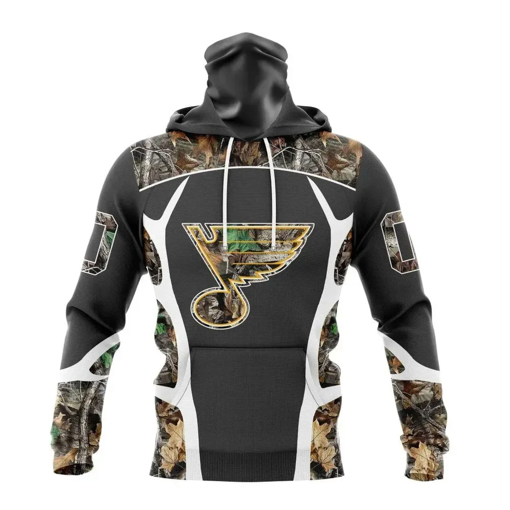 NHL St. Louis Blues Special Camo Hunting Design V2302 Mask Hoodie