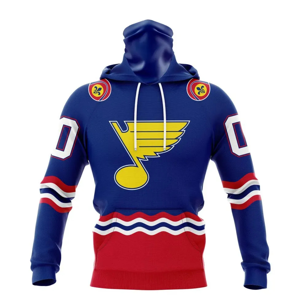 NHL St. Louis Blues Special City Connect Design St2402 Mask Hoodie