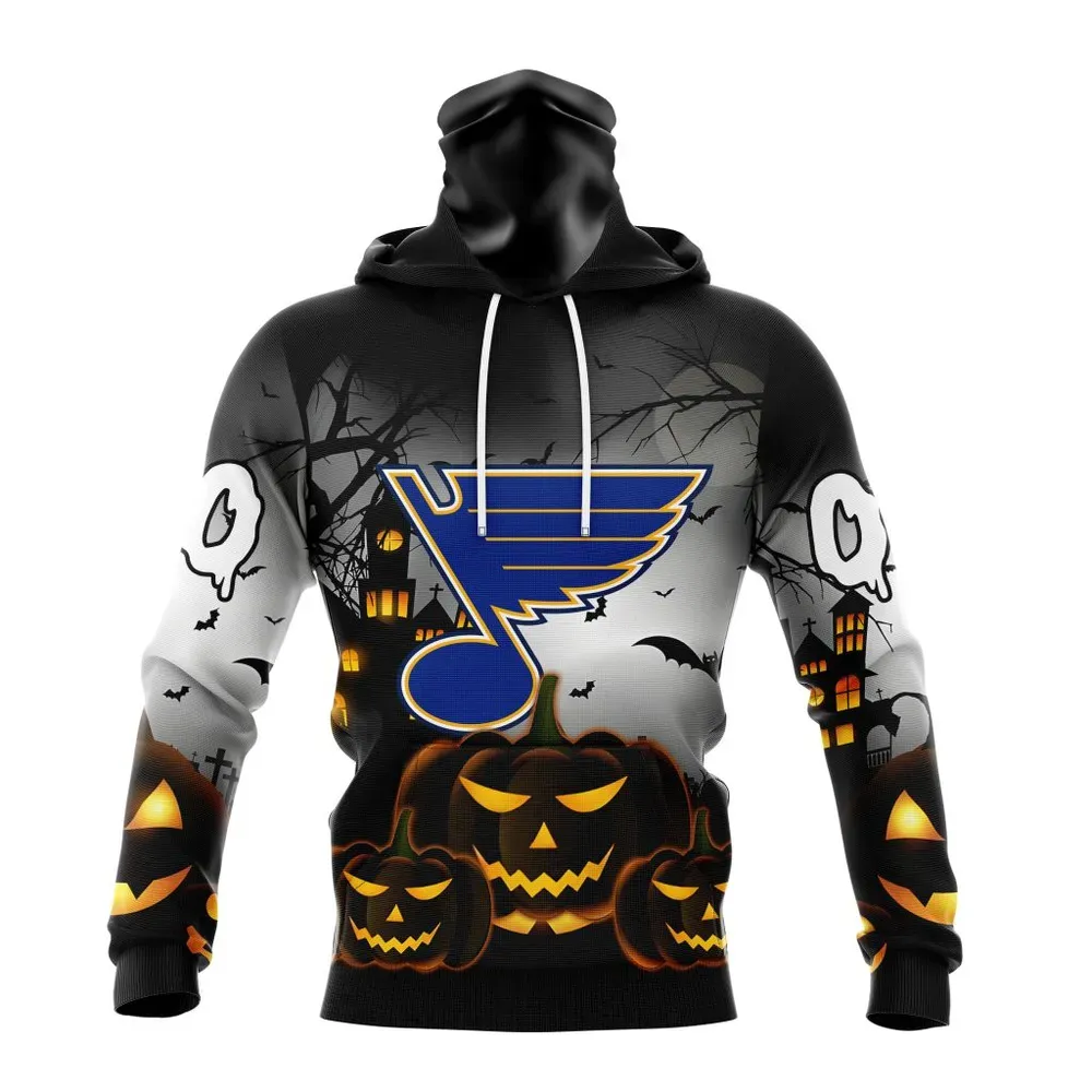 NHL St. Louis Blues Special Design For Halloween St2302 Mask Hoodie