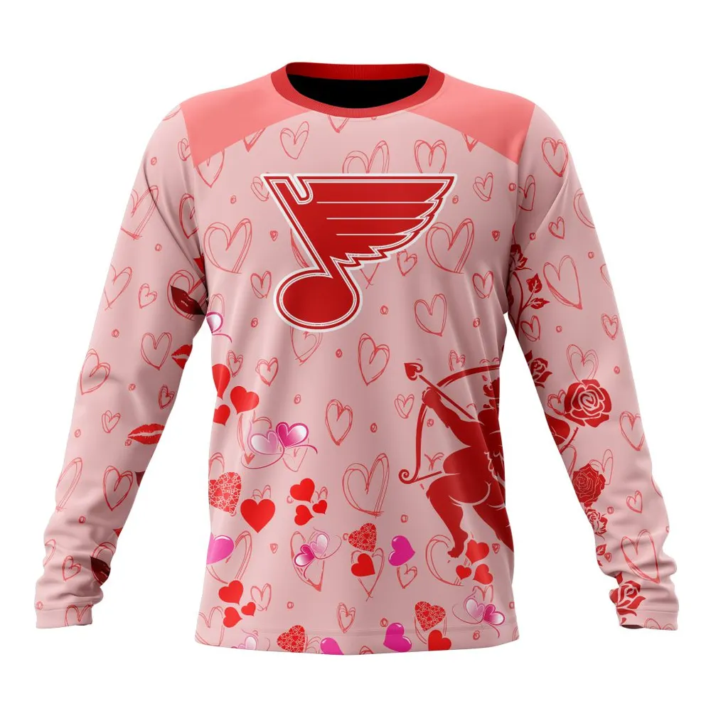 NHL St. Louis Blues Special Gift For Valentines Day St2402 Long Sleeved Sweatshirt 