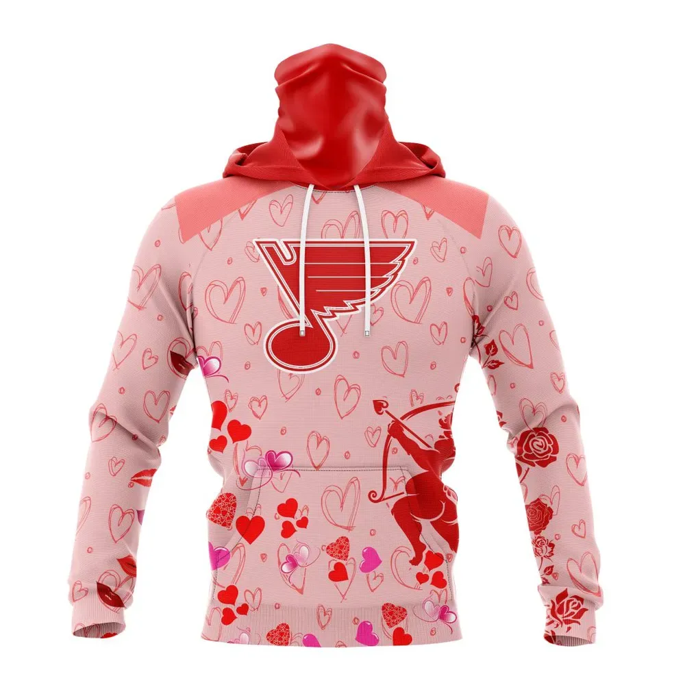 NHL St. Louis Blues Special Gift For Valentines Day St2402 Mask Hoodie