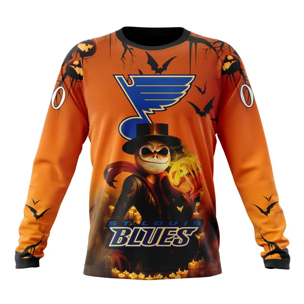 NHL St Louis Blues Special Halloween Concepts St2201 Long Sleeved Sweatshirt 