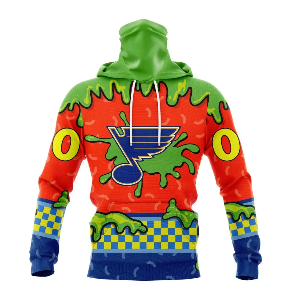 NHL St. Louis Blues Special Nickelodeon Design St2301 Mask Hoodie