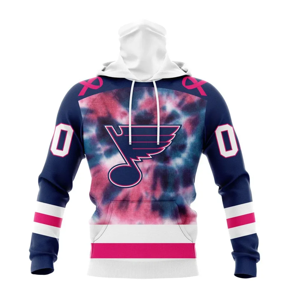 NHL St. Louis Blues Special Pink October Fight Breast Cancer St2303 Mask Hoodie