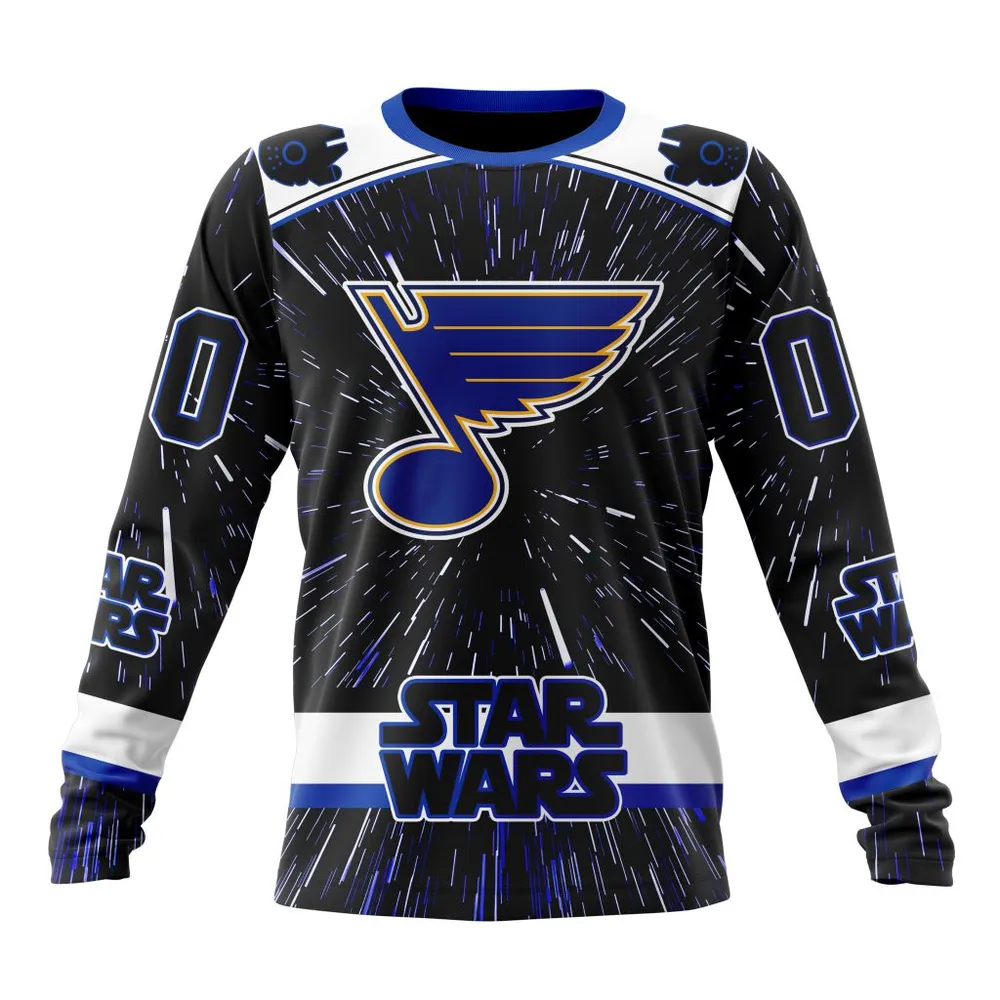 NHL St. Louis Blues Special Star Wars Design St2303 Long Sleeved Sweatshirt 