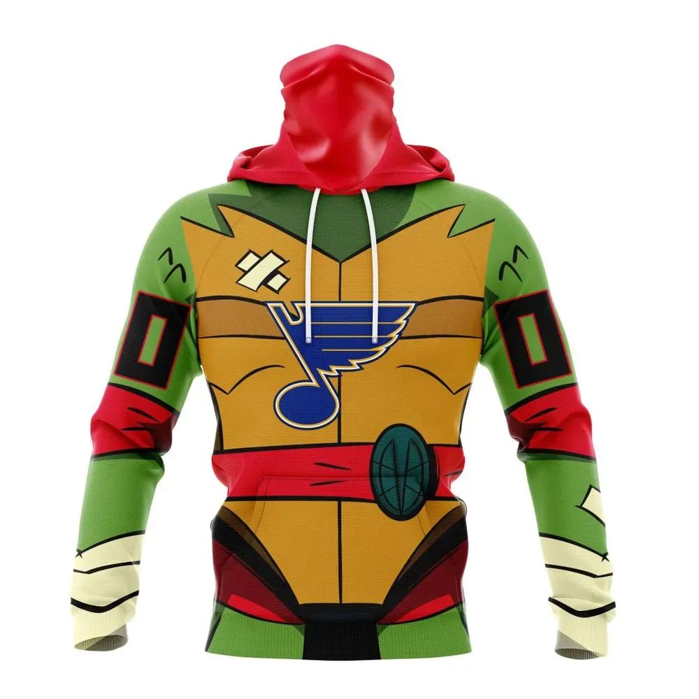 NHL St. Louis Blues Special Teenage Mutant Ninja Turtles Design St2301 Mask Hoodie