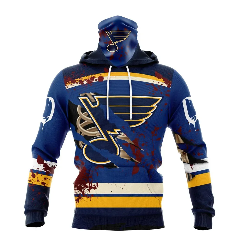 NHL St. Louis Blues | Specialized Design Jersey With Your Ribs For Halloween Mask Hoodie