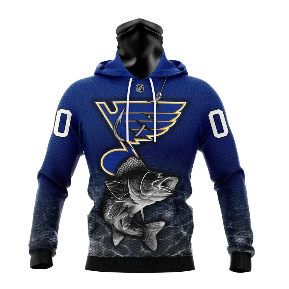 NHL St Louis Blues | Specialized Fishing Style St2201 Mask Hoodie