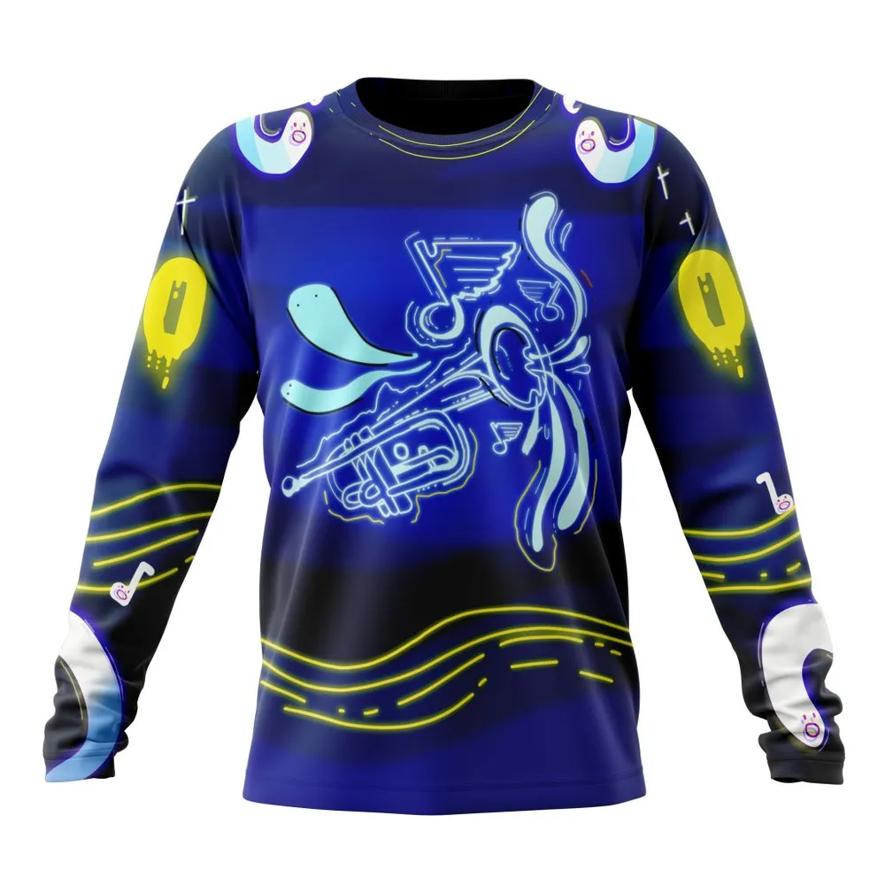 NHL St. Louis Blues | Specialized Jersey For Halloween Night Long Sleeved Sweatshirt 