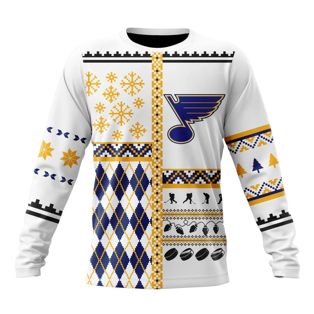 NHL St. Louis Blues | Specialized Unisex Christmas Is Coming V01 Long Sleeved Sweatshirt 