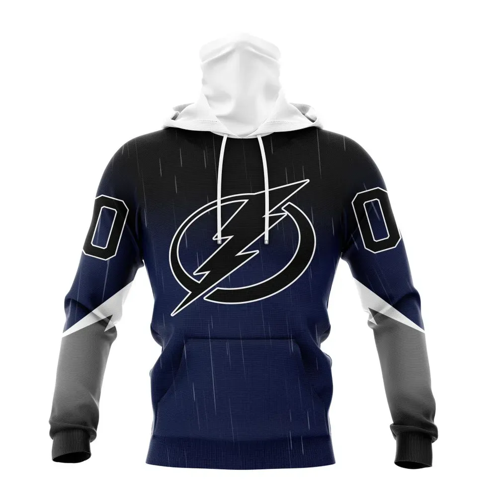 NHL Tampa Bay Lightning Personalize Gradient Series Concept St2301 Mask Hoodie