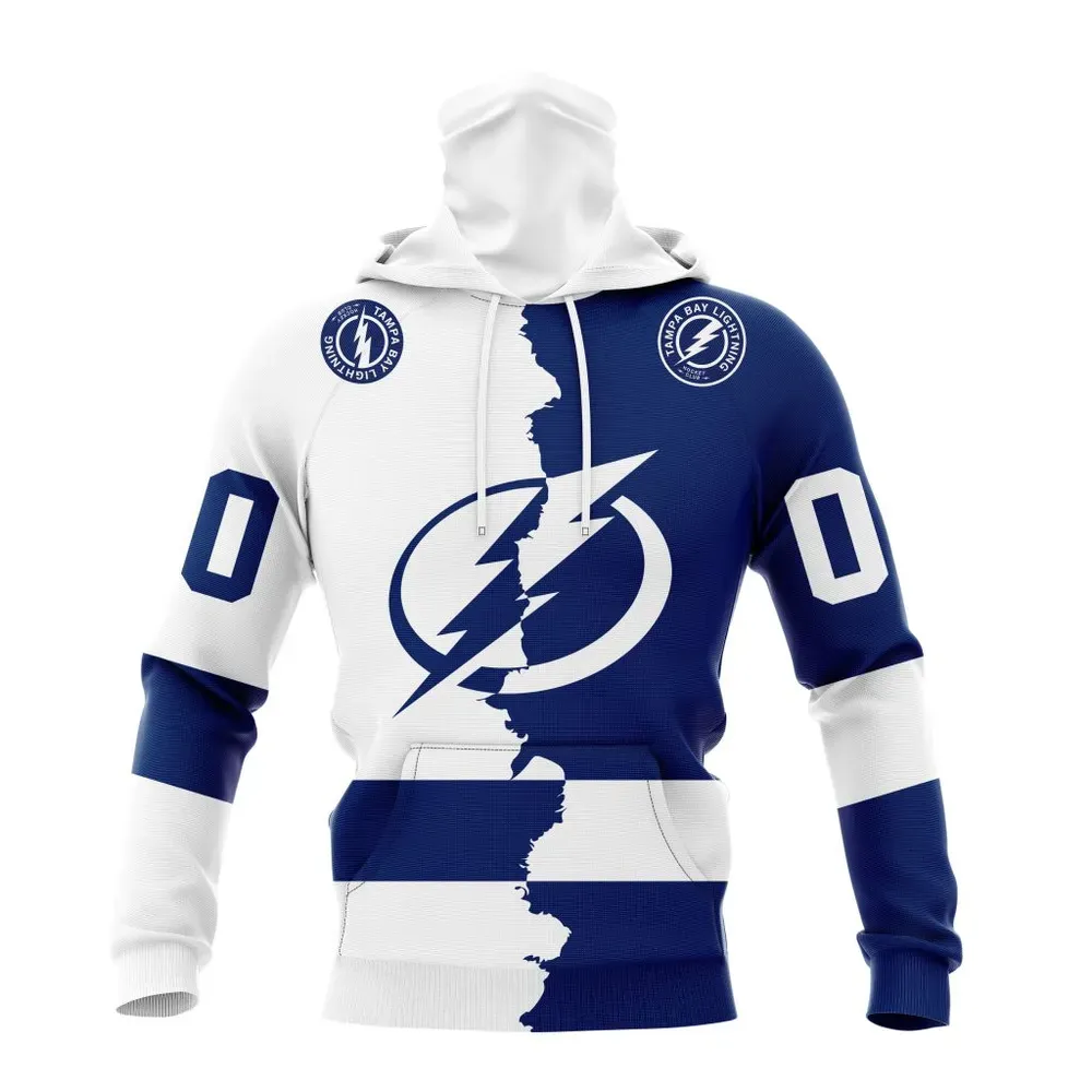 NHL Tampa Bay Lightning Personalize Home Mix Away Kits Mask Hoodie