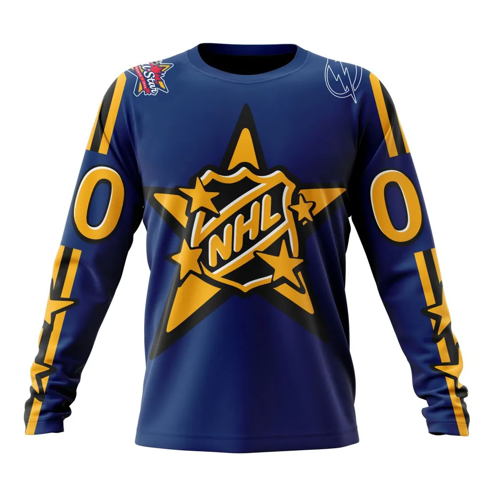 NHL Tampa Bay Lightning Personalized 2024 NHL All-Star Game Long Sleeved Sweatshirt 