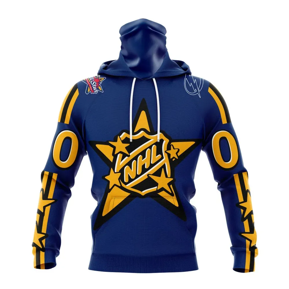 NHL Tampa Bay Lightning Personalized 2024 NHL All-Star Game Mask Hoodie