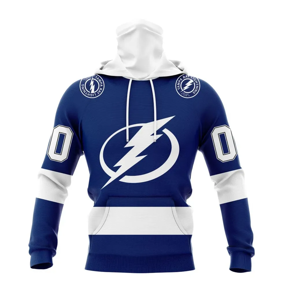 NHL Tampa Bay Lightning Personalized Home Kits Mask Hoodie