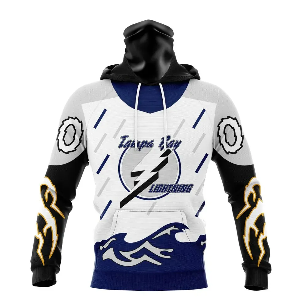 NHL Tampa Bay Lightning Reverse Retro Kits Mask Hoodie