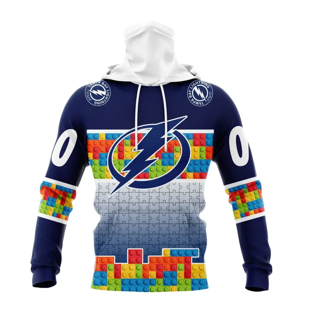 NHL Tampa Bay Lightning Special Autism Awareness Design V2301 Mask Hoodie