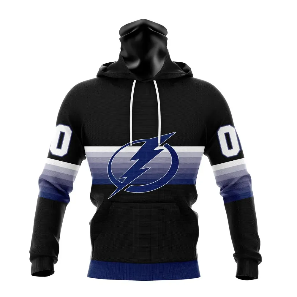 NHL Tampa Bay Lightning Special Black And Gradient Design St2301 Mask Hoodie