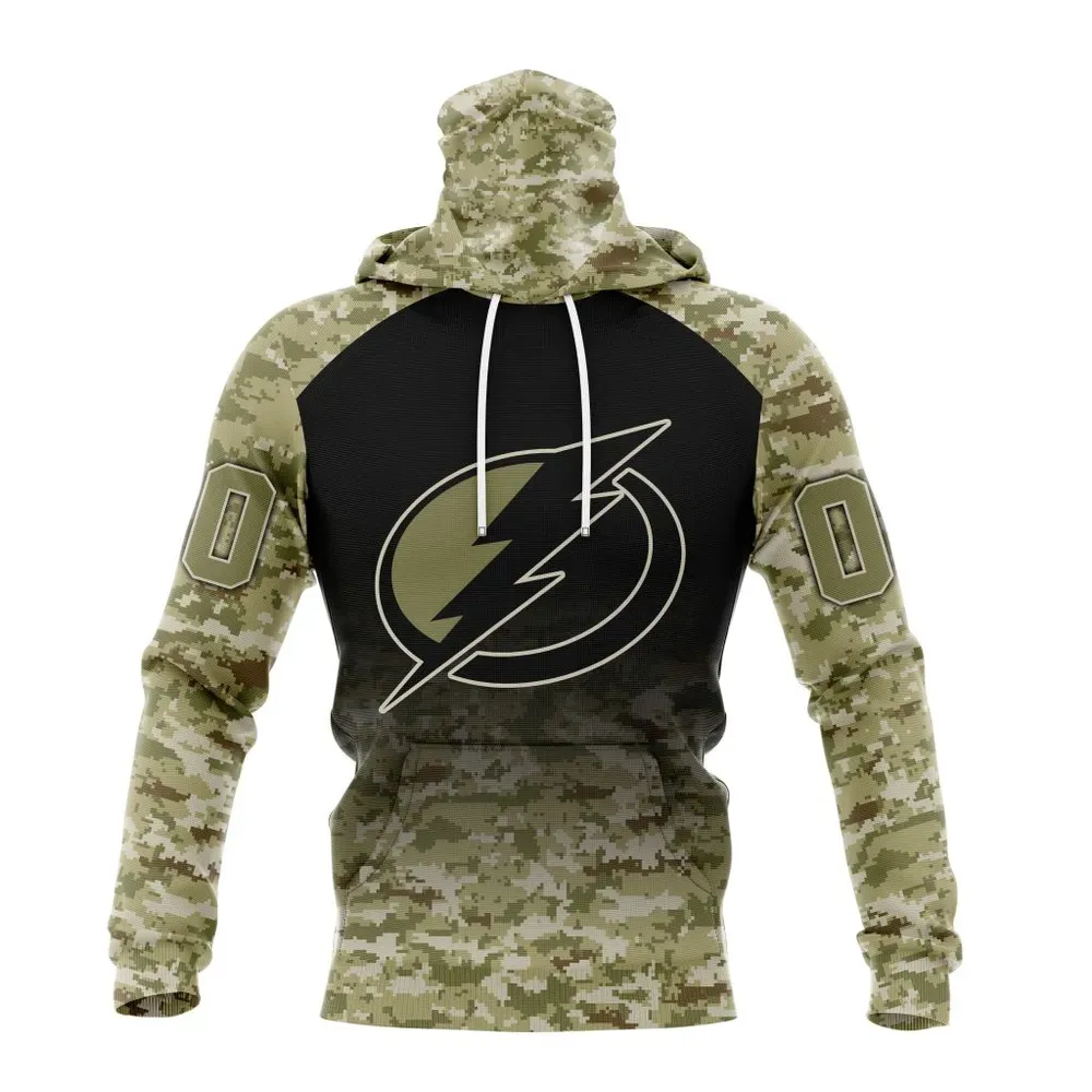 NHL Tampa Bay Lightning Special Camo Design For Veterans Day St2302 Mask Hoodie