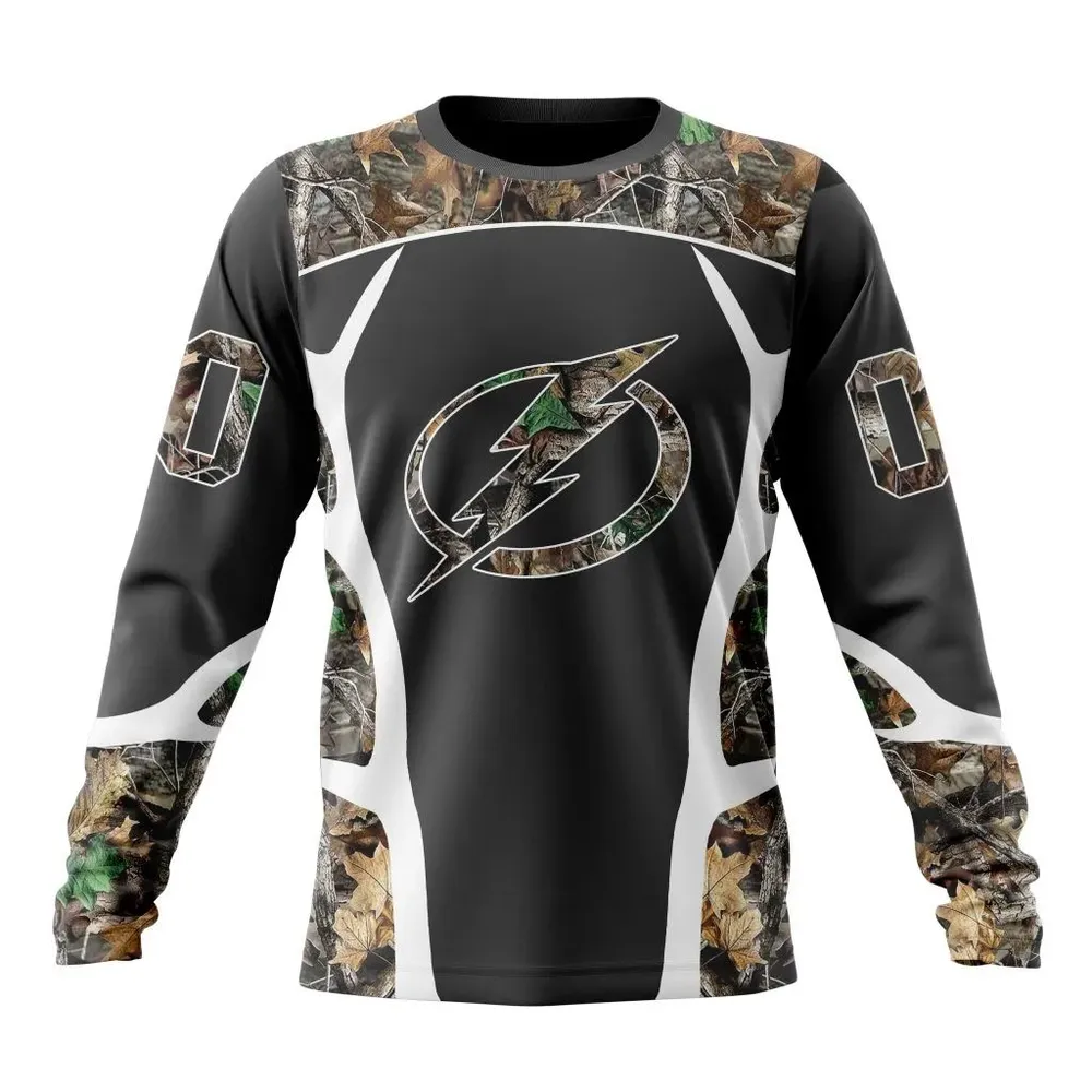 NHL Tampa Bay Lightning Special Camo Hunting Design V2302 Long Sleeved Sweatshirt 