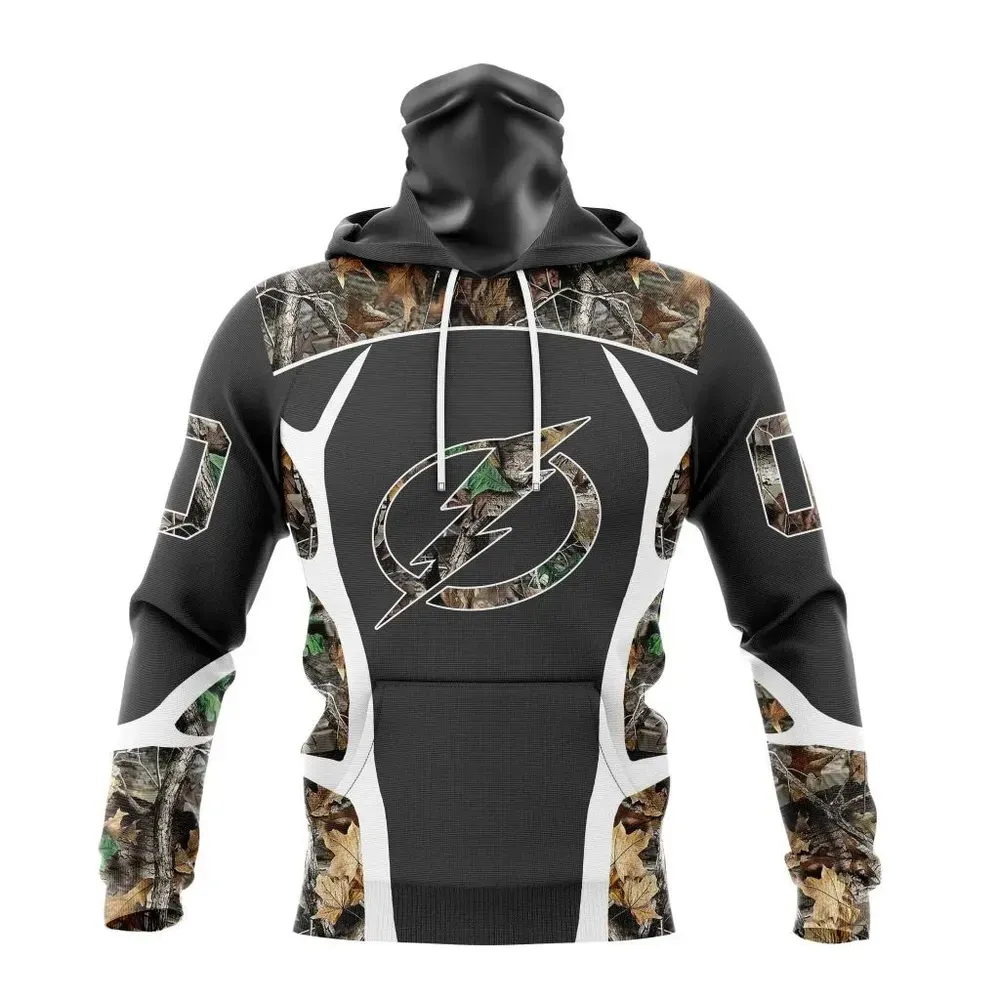 NHL Tampa Bay Lightning Special Camo Hunting Design V2302 Mask Hoodie