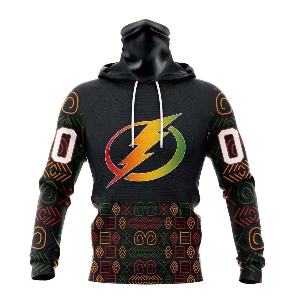 NHL Tampa Bay Lightning Special Design For Black History Month St2401 Mask Hoodie