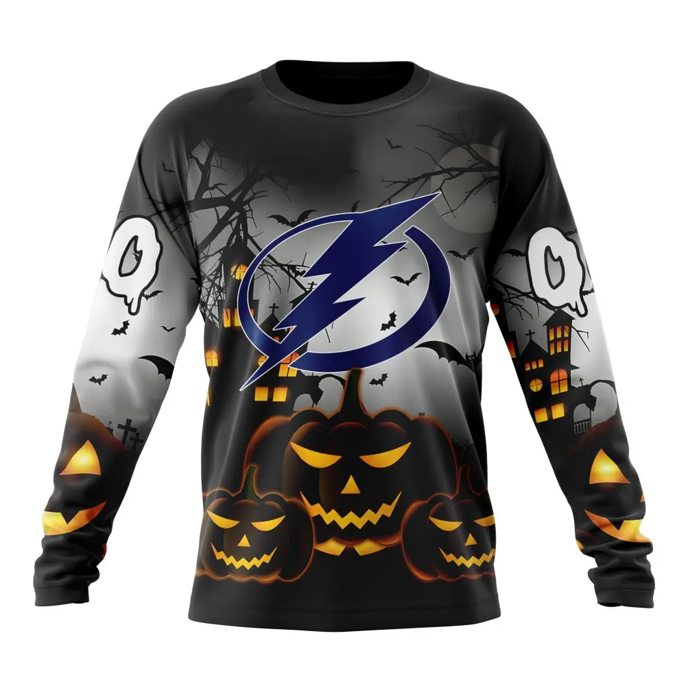 NHL Tampa Bay Lightning Special Design For Halloween St2302 Long Sleeved Sweatshirt 