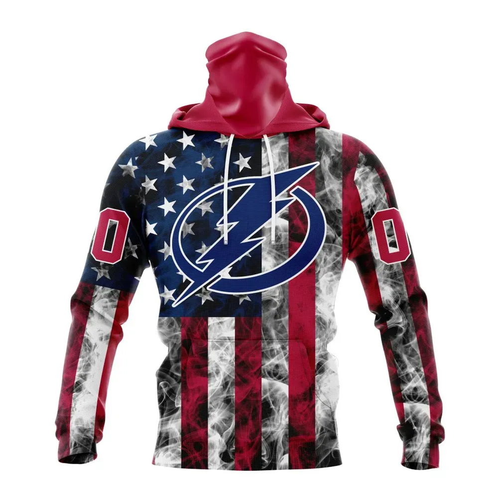 NHL Tampa Bay Lightning Special Design For Independence Day The Fourth Of July St2401 Mask Hoodie