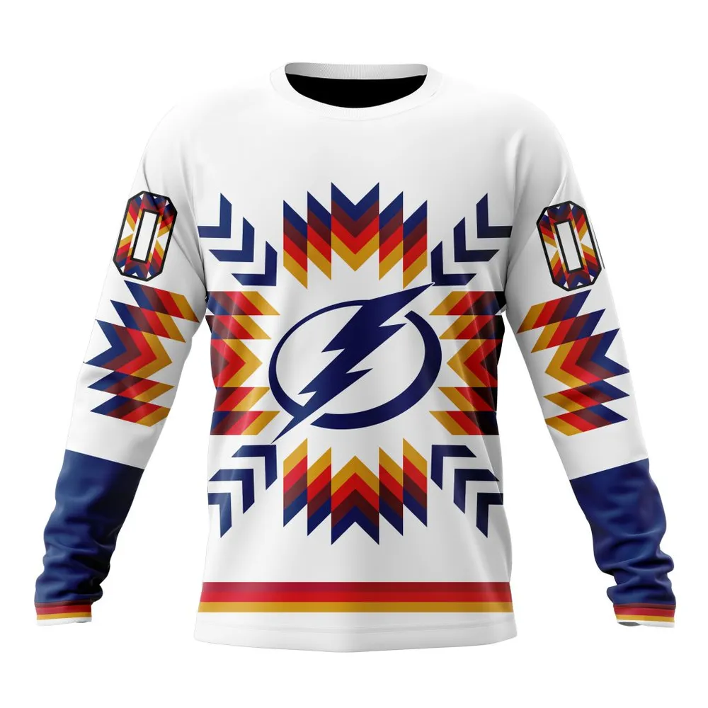 NHL Tampa Bay Lightning Special Design With Native Pattern St2302 Long Sleeved Sweatshirt 