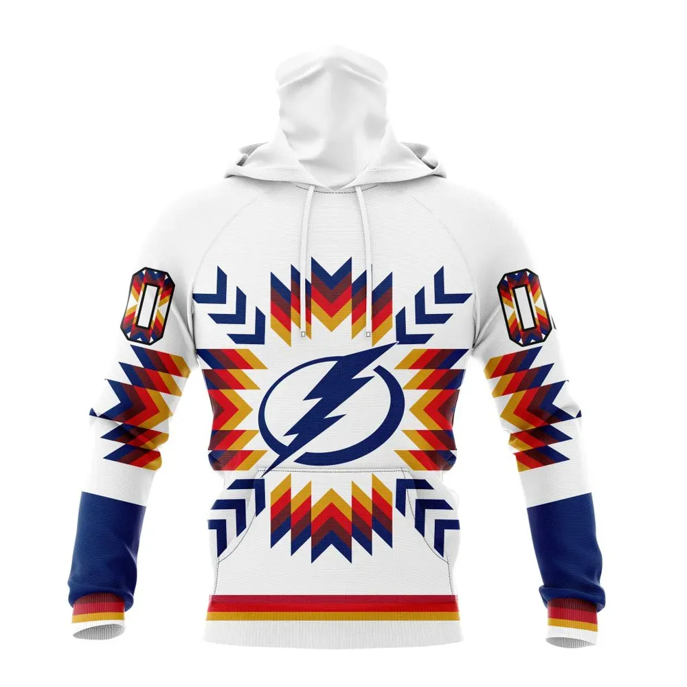 NHL Tampa Bay Lightning Special Design With Native Pattern St2302 Mask Hoodie