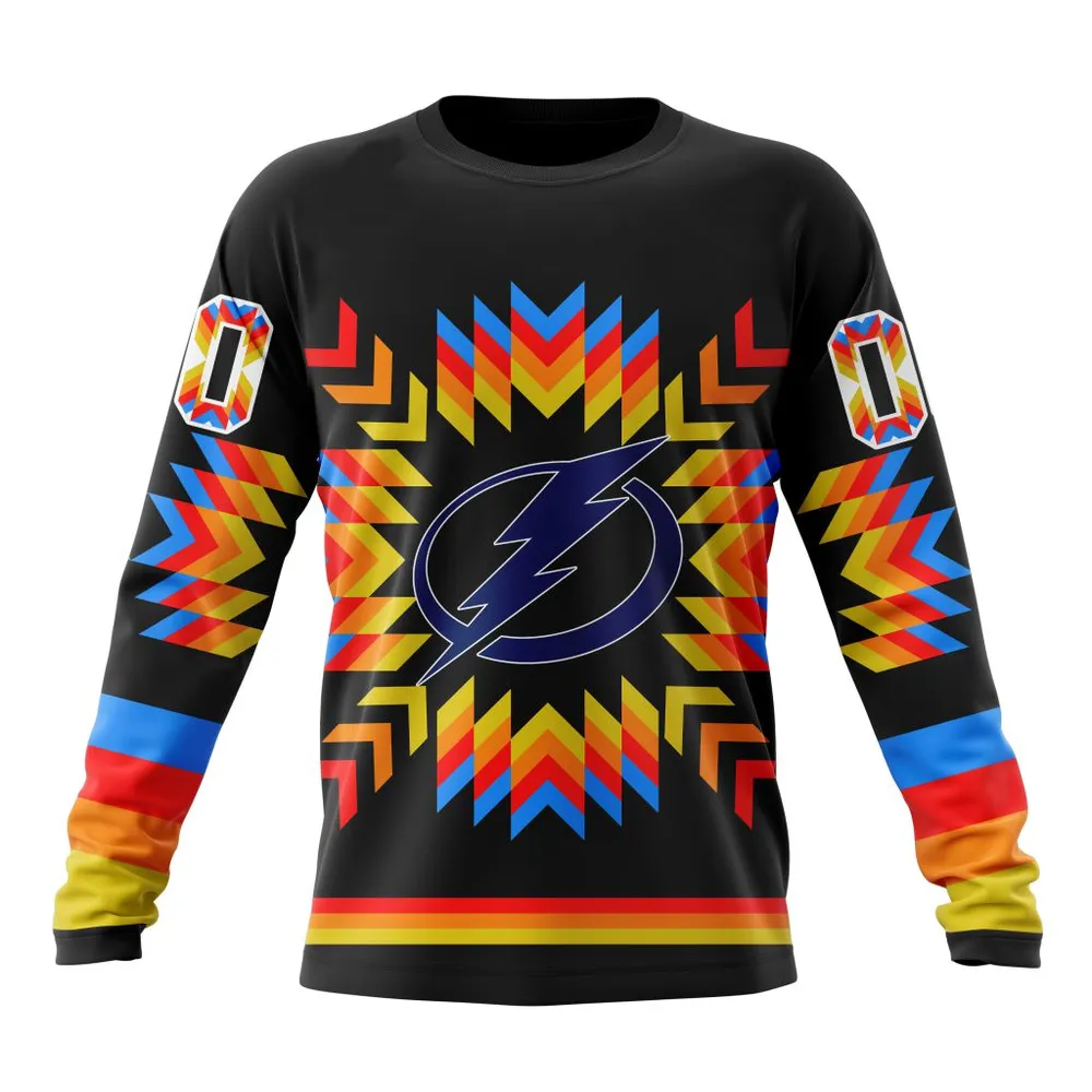 NHL Tampa Bay Lightning Special Design With Native Pattern St2306 Long Sleeved Sweatshirt 