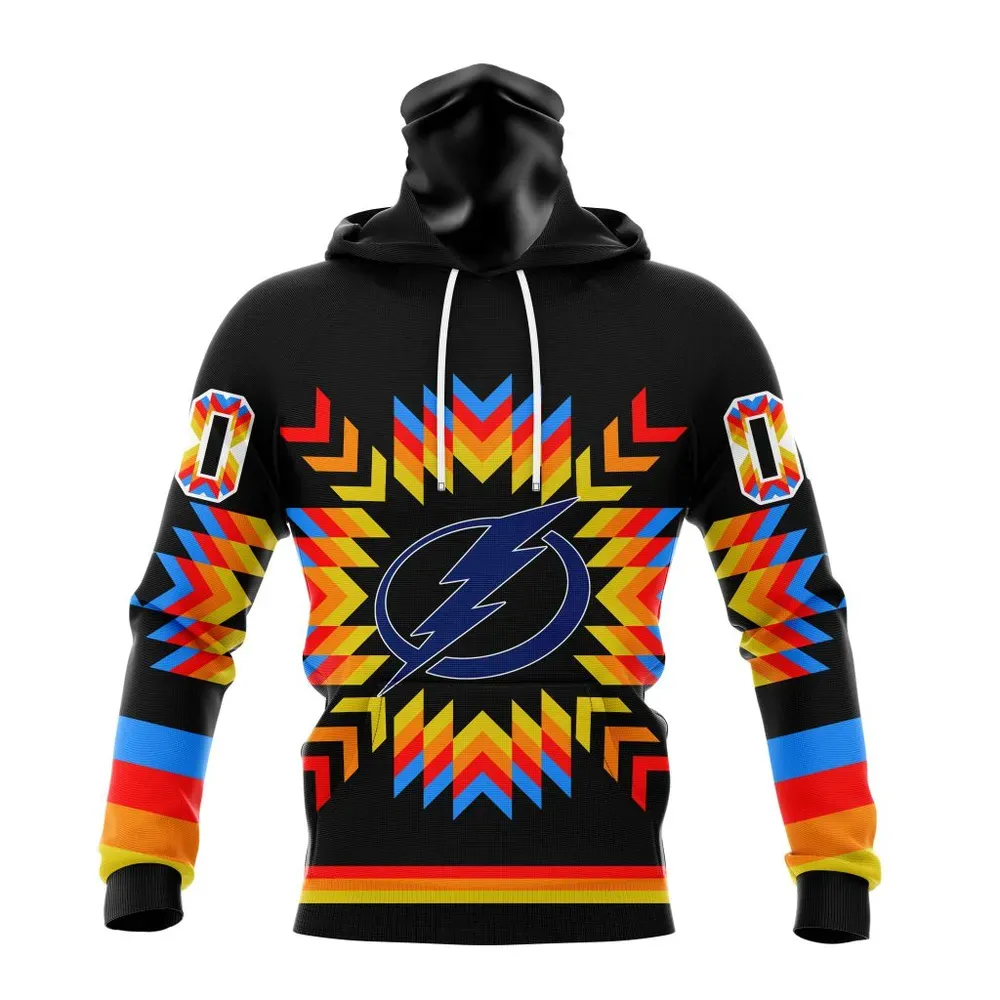 NHL Tampa Bay Lightning Special Design With Native Pattern St2306 Mask Hoodie