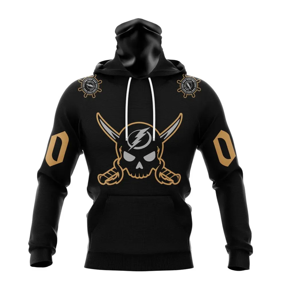 NHL Tampa Bay Lightning Special Gasparilla Kits Mask Hoodie