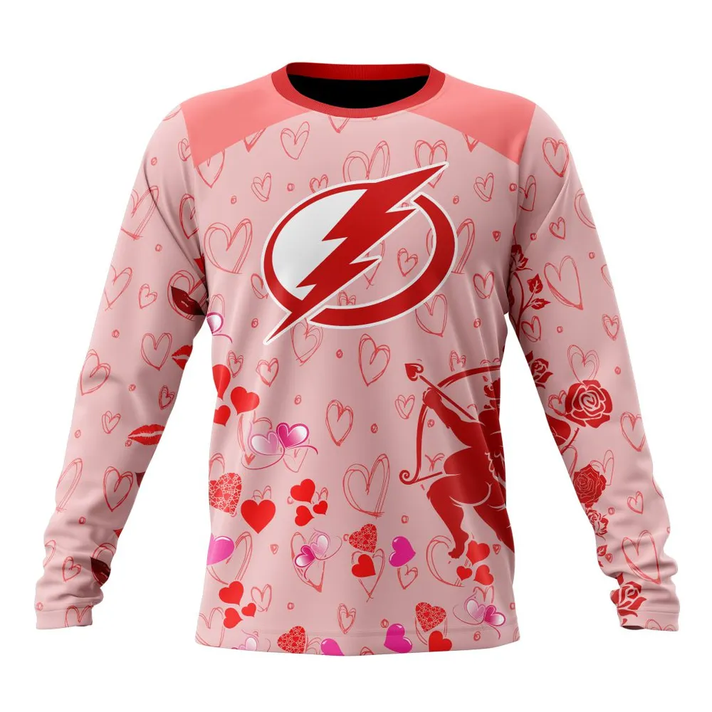 NHL Tampa Bay Lightning Special Gift For Valentines Day St2402 Long Sleeved Sweatshirt 