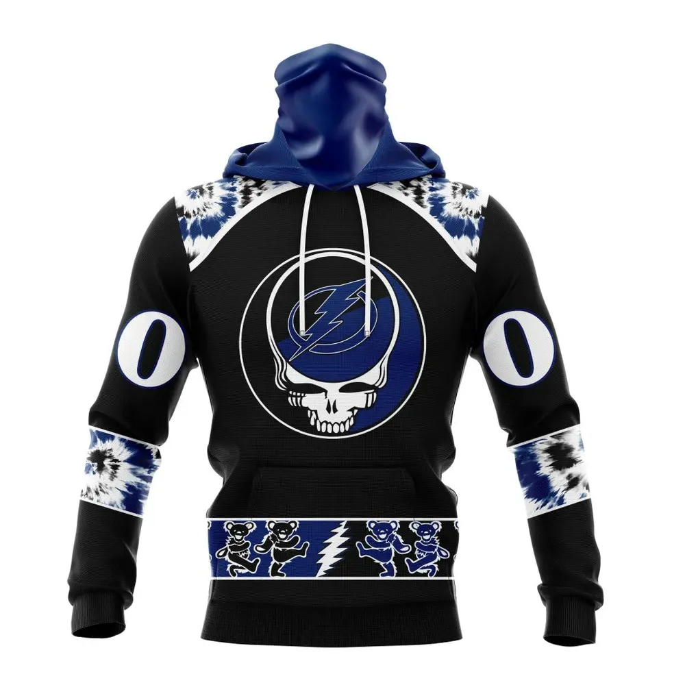 NHL Tampa Bay Lightning Special Grateful Dead Design St2301 Mask Hoodie