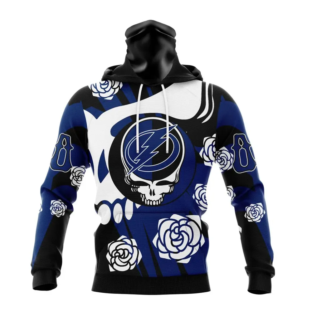 NHL Tampa Bay Lightning Special Grateful Dead Design St2305 Mask Hoodie