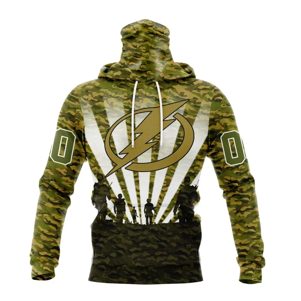 NHL Tampa Bay Lightning Special Military Camo Kits For Veterans Day And Rememberance Day St2201 Mask Hoodie