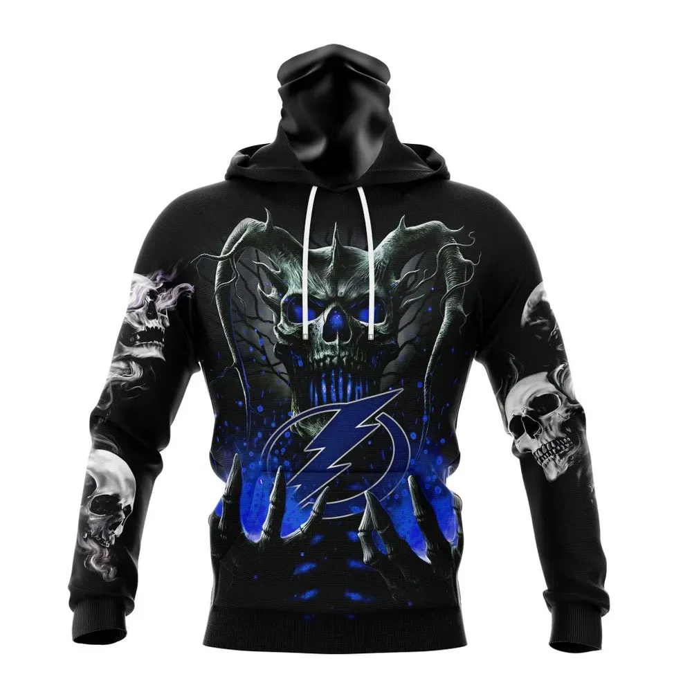 NHL Tampa Bay Lightning Special Skull Art Design St2301 Mask Hoodie