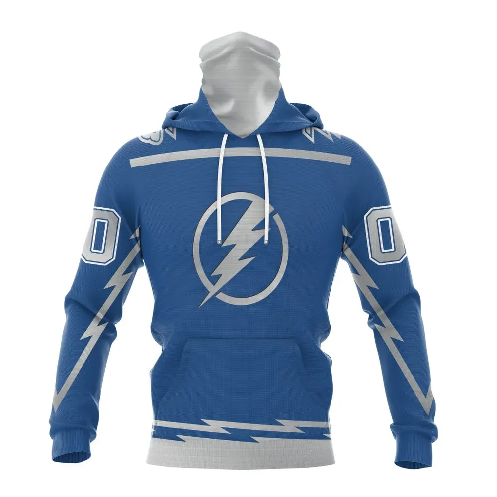 NHL Tampa Bay Lightning Special Two-Tone Design St2401 Mask Hoodie