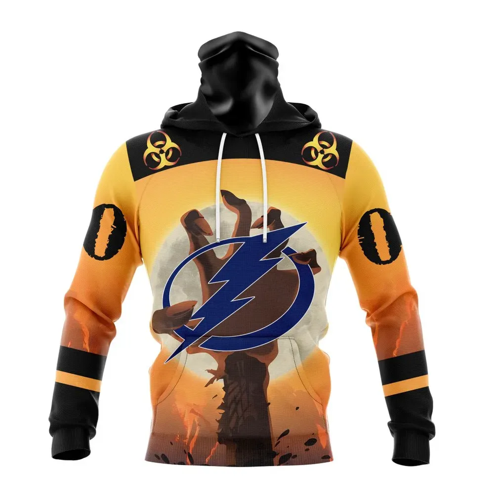 NHL Tampa Bay Lightning Special Zombie Design For Halloween St2305 Mask Hoodie