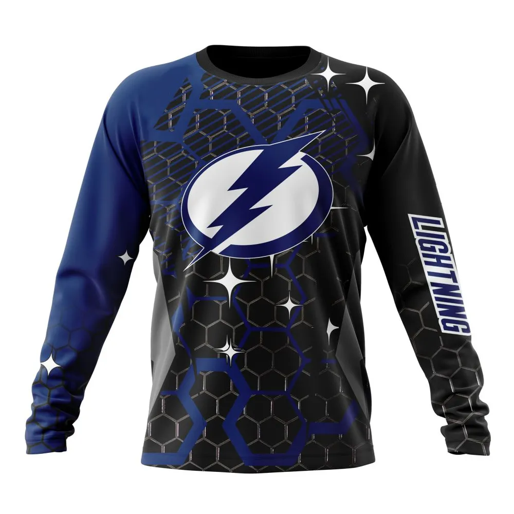 NHL Tampa Bay Lightning | Specialized Design With Motocross Syle V0222 Long Sleeved Sweatshirt 